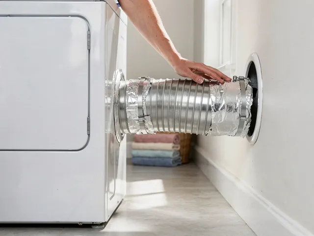 Professional dryer vent hose installation by West Warwick Dryer Vent Cleaning in West Warwick