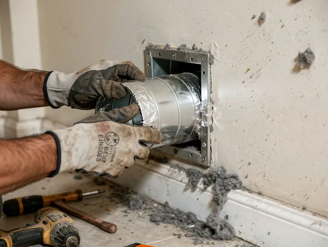 Professional dryer vent repair and installation by West Warwick Dryer Vent Cleaning in West Warwick