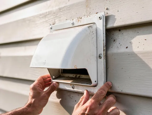 West Warwick Dryer Vent Cleaning technician delivering thorough residential dryer vent cleaning service in West Warwick